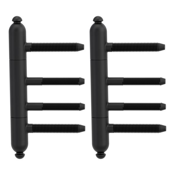 Bandpaar AXUM 9302 inkl. Rahmenteile gefälzte Türen 3-teilig Holzzarge Graphitschwarz