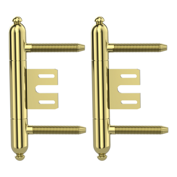 Bandpaar AXUM 9302 inkl. Rahmenteile gefälzte Türen 3-teilig Stahlzarge Messing-Optik