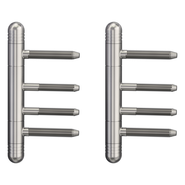 Bandpaar AXUM 9303 inkl. Rahmenteile gefälzte Türen 3-teilig Holzzarge Samtgrau