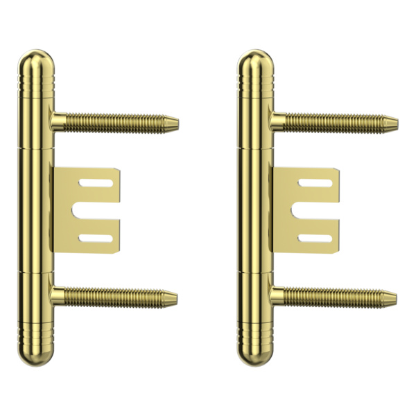 Bandpaar AXUM 9303 inkl. Rahmenteile gefälzte Türen 3-teilig Stahlzarge Messing-Optik