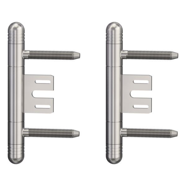 Bandpaar AXUM 9303 inkl. Rahmenteile gefälzte Türen 3-teilig Stahlzarge Samtgrau