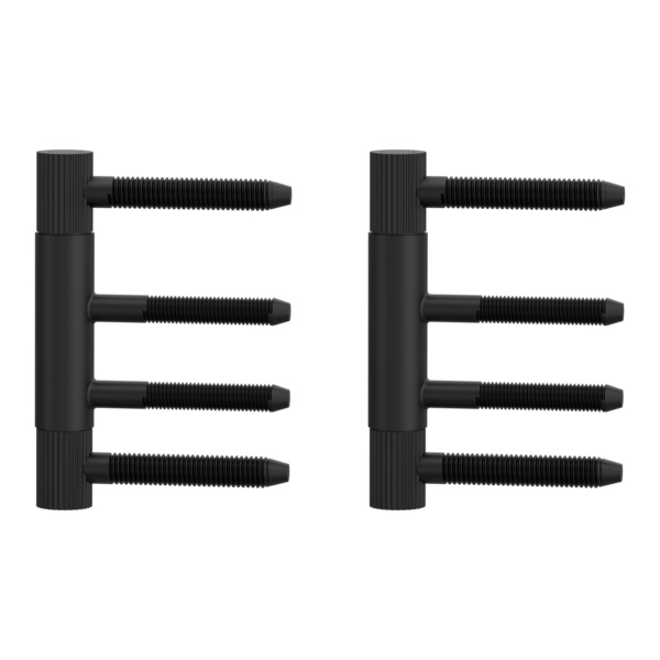 Bandpaar AXUM 9305 inkl. Rahmenteile gefälzte Türen 3-teilig Holzzarge Graphitschwarz