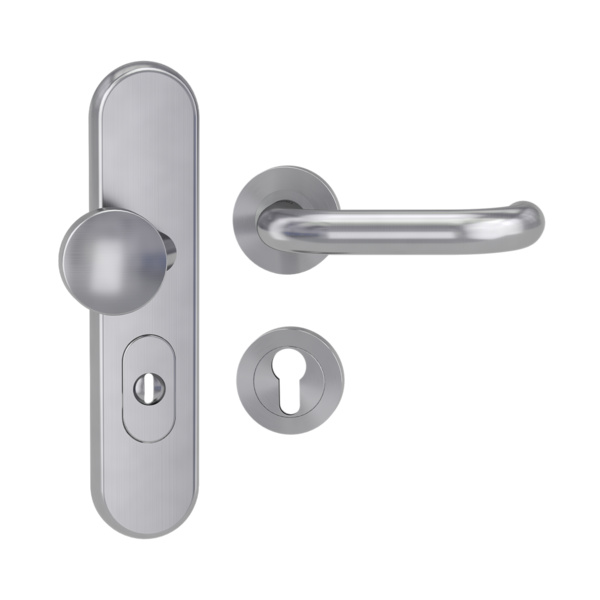 Kombi-Schutz-Garnitur TITANO_882 ES1 EM 72mm Zylinderabdeckung Tür 38-50mm R ALESSIA PROF Edelst. ma.