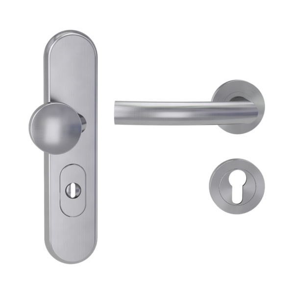 Kombi-Schutz-Garnitur TITANO_882 ES1 EM 72mm Zylinderabdeckung Tür 38-50mm L LORITA PROF Edelst. ma.