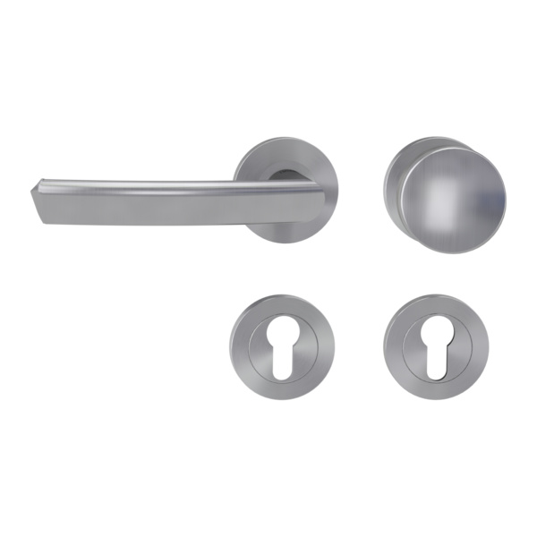 Wechselgarnitur CRYSTAL Schraubt.GK3 Rosetten rund Knopf R2 Edelst. ma. L