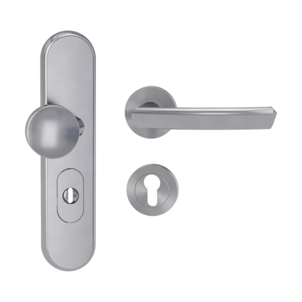 Kombi-Schutz-Garnitur TITANO_882 72mm Zylinderabdeckung Tür 38-50mm R CRYSTAL Edelst. ma.