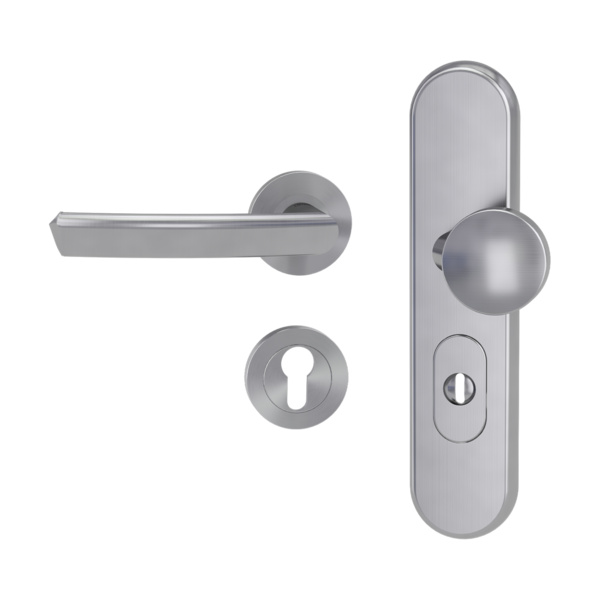 Kombi-Schutz-Garnitur TITANO_882 72mm Zylinderabdeckung Tür 38-50mm L CRYSTAL Edelst. ma.