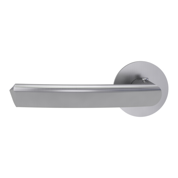 Türgriffgarnitur CRYSTAL PIATTA S Flachrosette rund smart2lock 2.0 L Edelst. ma.