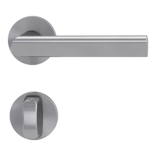 Türgriffgarnitur VAYA 137 TRI F2F Fast2Fix GK3 Rosetten rund WC Edelst. ma.