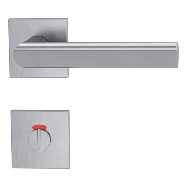 Türgriffgarnitur VAYA 137 TRI Fast2Fix GK3 Rosetten eckig WC rot/weiß Edelst. ma.