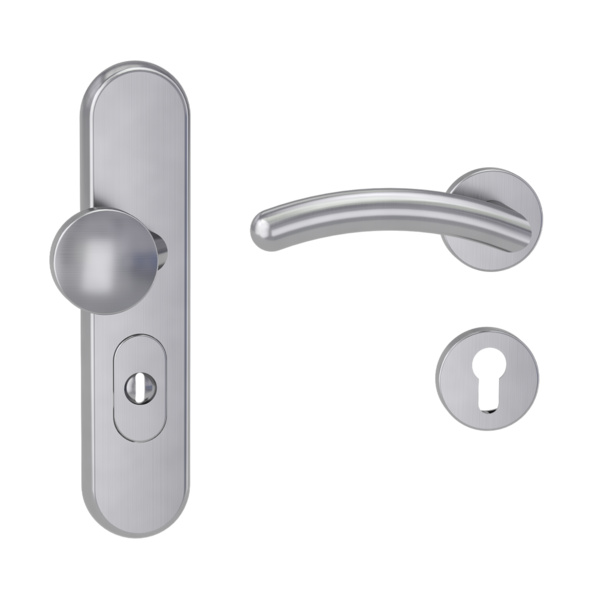 Kombi-Schutz-Garnitur TITANO_882 ES1 72mm Zylinderabdeckung Tür 38-50mm L SAVIA KT Edelst. ma.