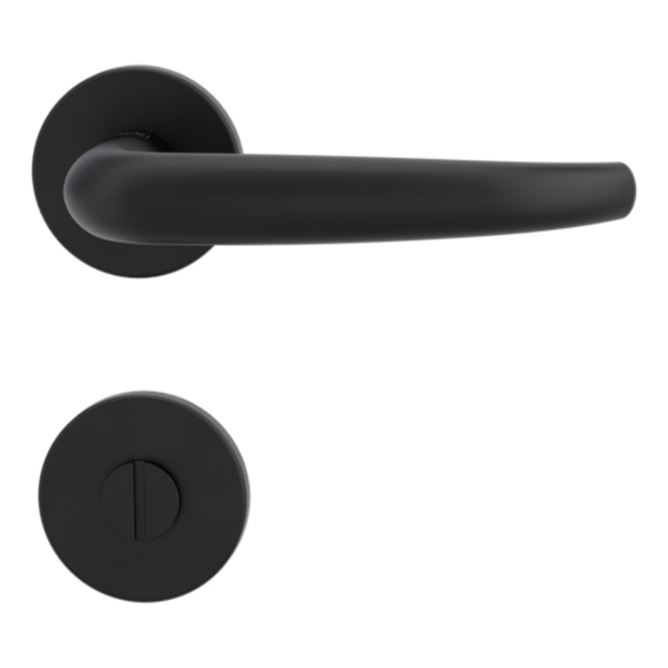 Türgriffgarnitur ALDA Fast2Fix GK3 Rosetten rund WC Graphitschwarz