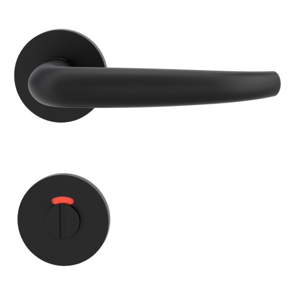 Türgriffgarnitur VAYA basic 194 ALDA Fast2Fix GK3 Rosetten rund WC rot/weiß Graphitschwarz
