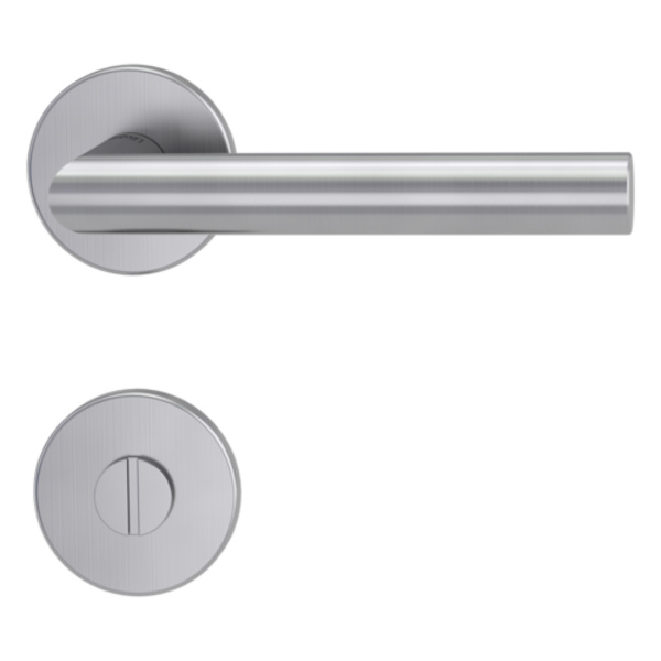Türgriffgarnitur VAYA basic 195 LUCIA Fast2Fix GK3 Rosetten rund WC Edelstahl matt