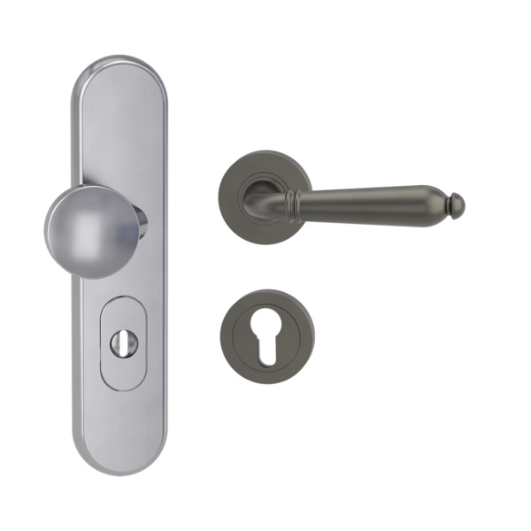 Kombi-Schutz-Garnitur TITANO_882 ES1 EM 72mm Zylinderabdeckung Tür 38-50mm CAROLA Kaschmirgrau