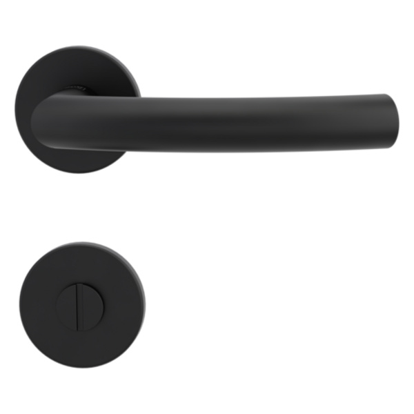 Türgriffgarnitur VAYA basic 254 VIVA Fast2Fix GK3 Rosetten rund WC Graphitschwarz