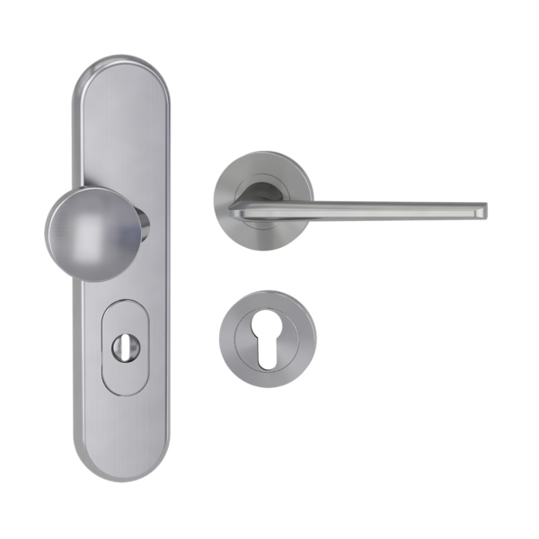 Kombi-Schutz-Garnitur TITANO_882 ES1 EM 72mm Zylinderabdeckung Tür 38-50mm R REMOTE Samtgrau