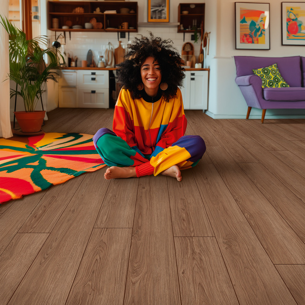 Klick-Designboden MDF Opal Oak Coffee Landhausdiele