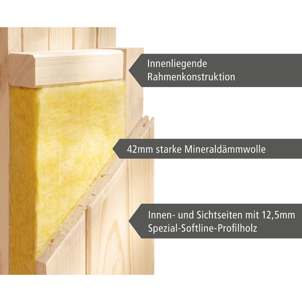 Systemsauna Simara 1 mit bronzierter Tür
