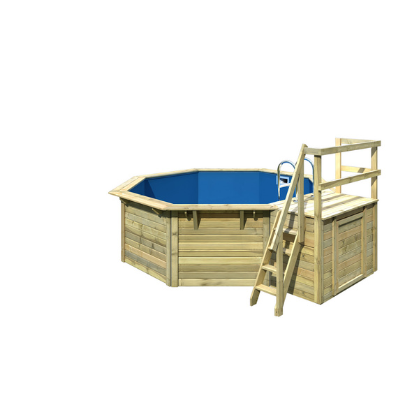 Pool Modell 1 X SET kdi mit Innenhülle blau, Terr. 3995x3995x1211mm