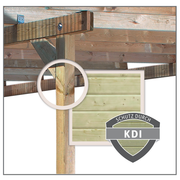 Seitenwand für Pavillon Cubus naturbelassenx2952x