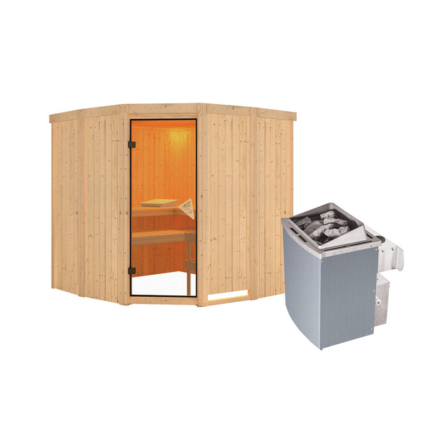 Systemsauna Simara 1 SET mit Ofen 9 kW int. Strg.