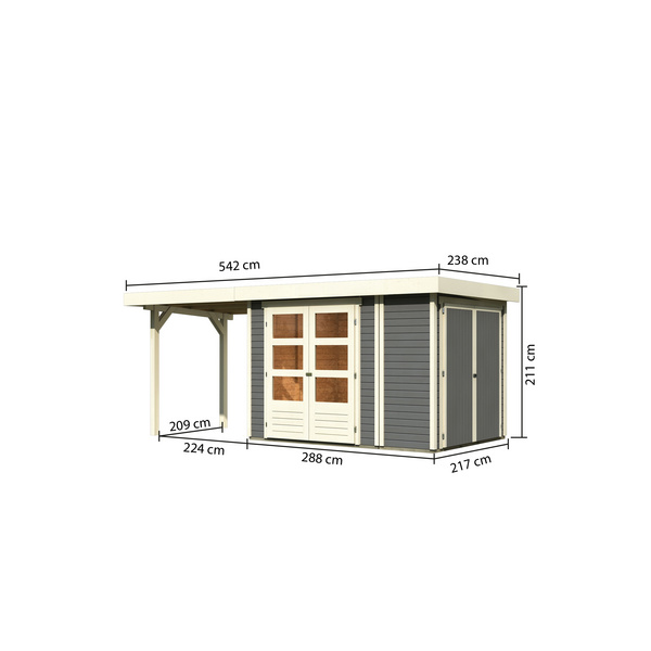 Retola 2+ Anbauschrank u. Anbaud. 2,40 m Breite terragrau