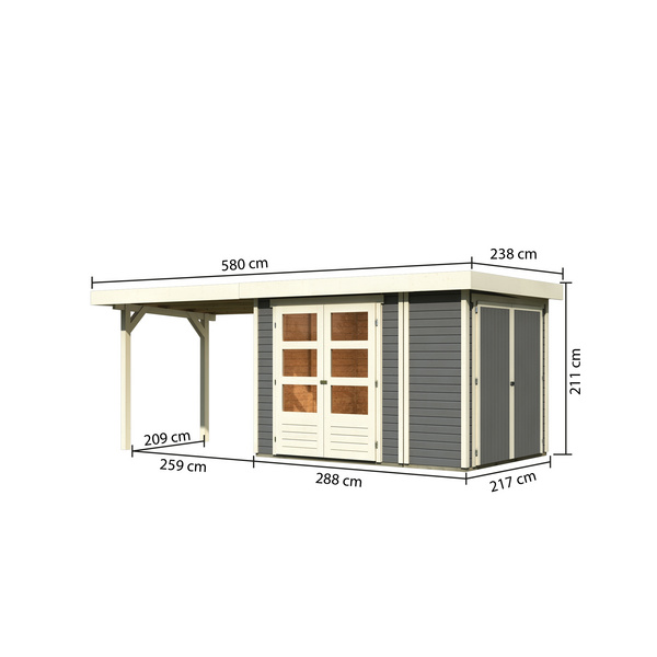 Retola 2+ Anbauschrank u. Anbaud. 2,80 m Breite terragrau