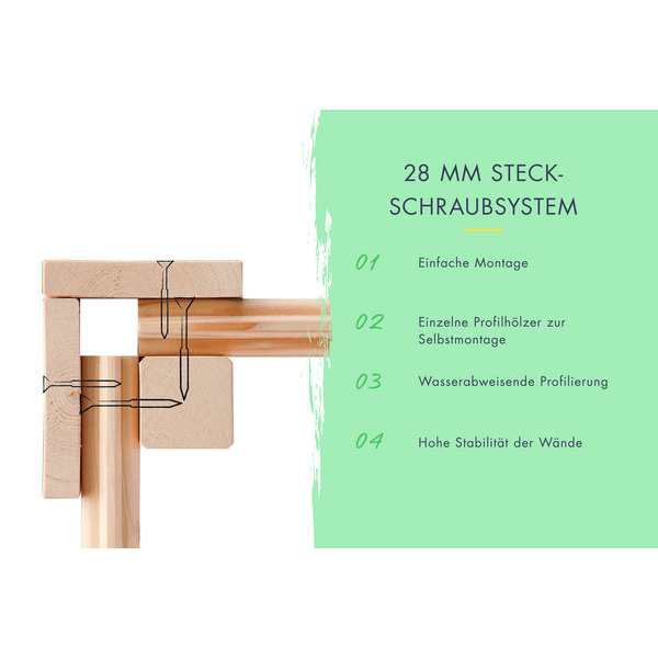 Gartenhaus "Talkau 6" terragrau 2740x2740x2340mm