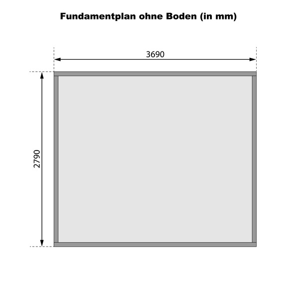 Gartenhaus "Trittau 5" naturb. 2970x3870x2170mm