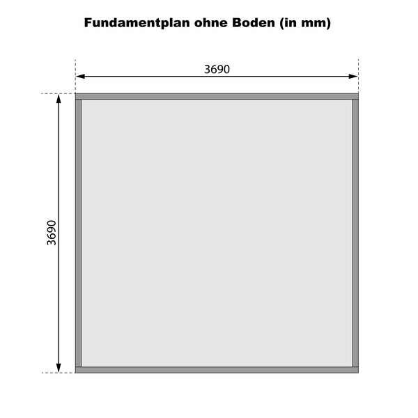 Gartenhaus "Trittau 6" naturb. 3870x3870x2280mm