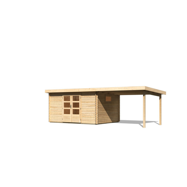 Gartenhaus "Trittau 5" SET naturb. mit Schleppdach 300cm Breite 2970x6790x2170mm