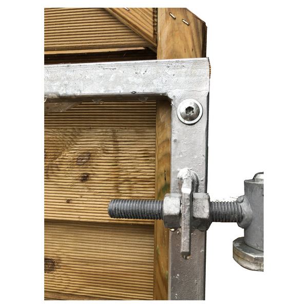 FLEXI Torrahmen 100x155cm für Torbreiten 85 - 100cm verzinkter Metallrahmen 20x30mm inkl. 2 verstellbaren Kloben