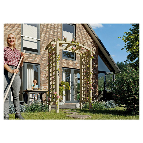 ROSE Bogenpergola ca. 160x220x62cm kdi-grün Durchgang ca. 114cm