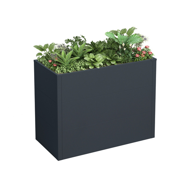 ELKE Metall-Hochbeet ANTHRAZIT 100x50x77cm Stahl verz. pulverbesch.