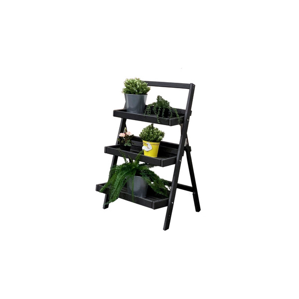 ESTRAGON Kräuterleiter 100x50x58cm klappbar aus HDPE Vollkunststoff anthrazit