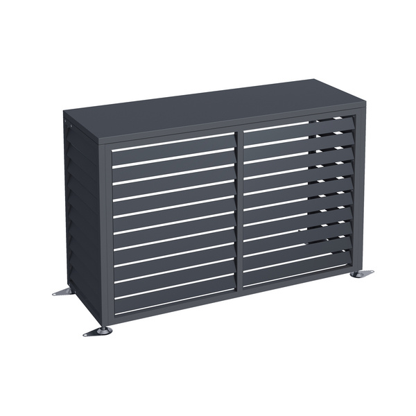 EMIL Wärmepumpenverkleidung ANTHRAZIT 140x50x97cm Stahl verz. pulverbesch. inkl. Montagematerial