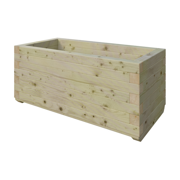 PAUL Blumenkübel Rechteck B 80xT 40xH 35cm kdi-grün KH 45/45mm mit Folieneinsatz