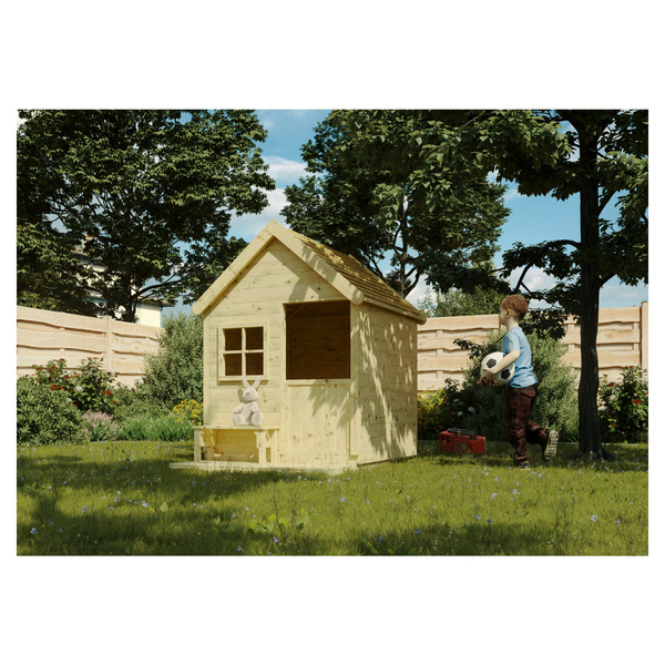 HEIDI Kinderspielhaus 117x164x159cm kdi-grün inkl. Tür & Fenster