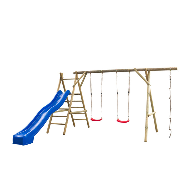 Kletterschaukel VRENI B 450xT 375xH 220cm kdi-grün Doppelschaukel Strickleiter