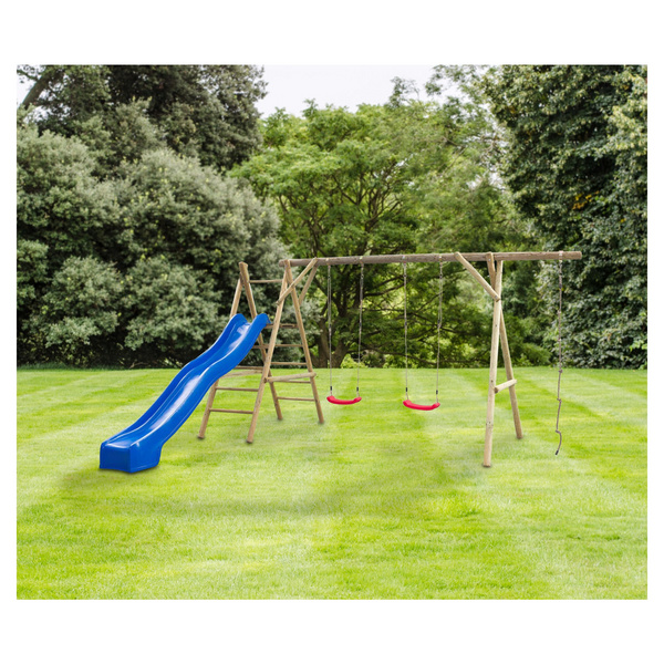 Kletterschaukel VRENI B 450xT 375xH 220cm kdi-grün Doppelschaukel Strickleiter