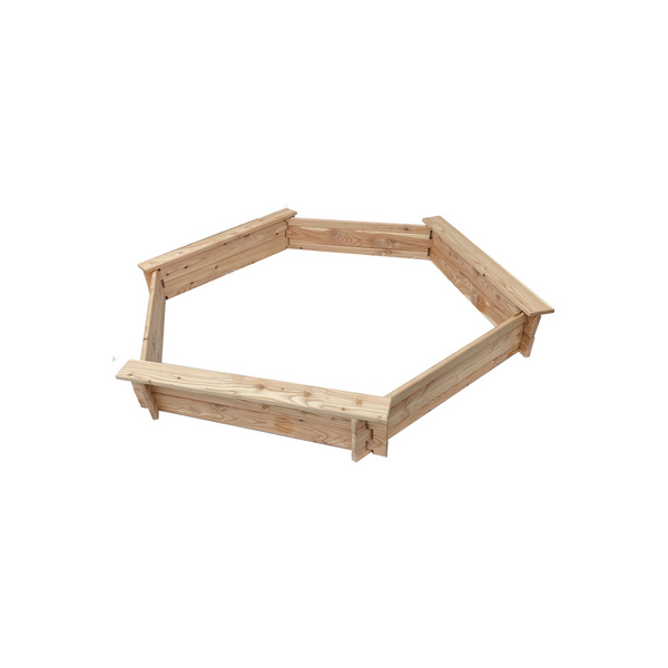 TILDA Sandkasten 6-Eck Ø 150cm unbehandelt Brettware 20mm