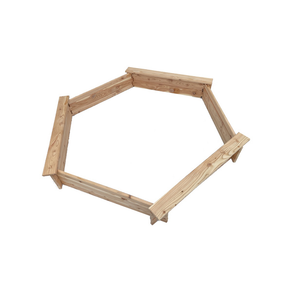 TILDA Sandkasten 6-Eck Ø 150cm unbehandelt Brettware 20mm