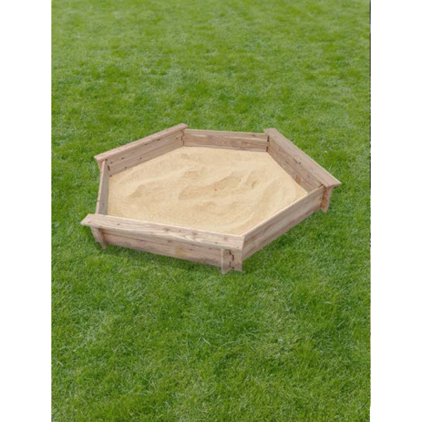 TILDA Sandkasten 6-Eck Ø 150cm unbehandelt Brettware 20mm