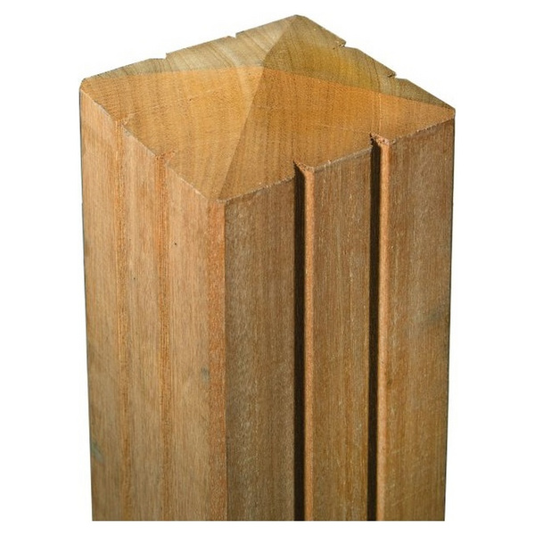 ADAMAS Bangkiraipfosten 9x9x190cm genutet Kopf mit Pyramidenform