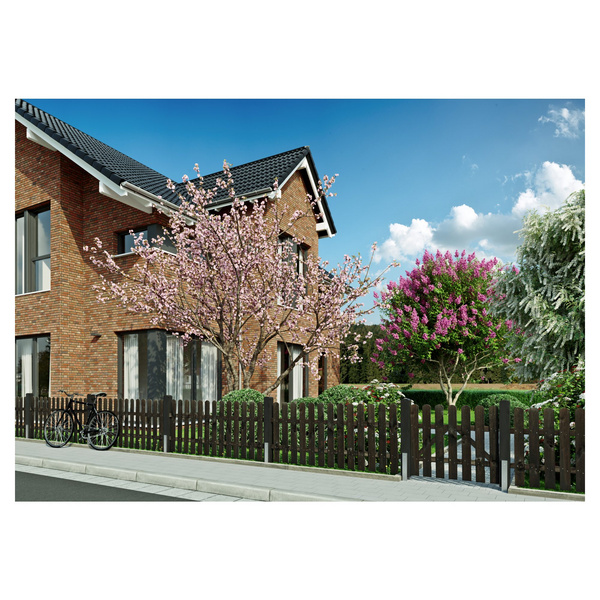 NIGHTLINE Pfosten Kopf gerundet 9x9x190cm dunkelgrau lasiert