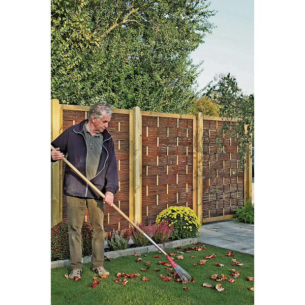 Sichtschutz Weide braun gebeizt Flechtzaun ÄTNA B x H 120 x 180 cm