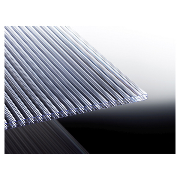 KATTO Terrassenüberd. 4080x3500mm Leimholzbaus. mit Polyclear klar Zub. pressbl Rinne PVC-grau