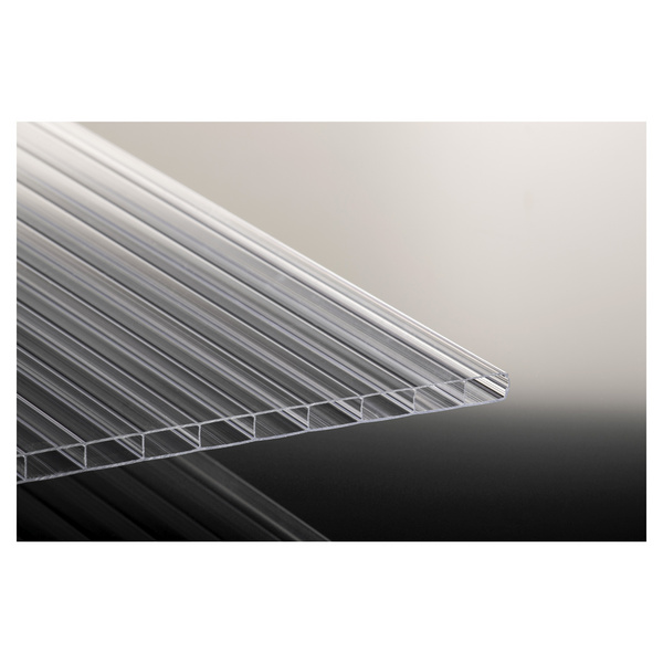 KATTO Terrassenüberd. 5085x3000mm Leimholzbaus. mit Poly Breitk. klar Zub. pressbl. Rinne PVC-grau