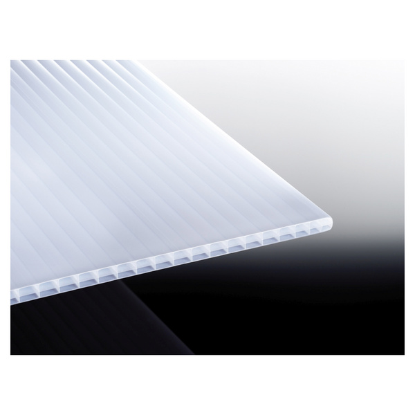 KATTO Terrassenüberd. 4080x3000mm Leimholzbaus. mit Heatbloc16 weiß Zub. pressbl. Rinne PVC-grau